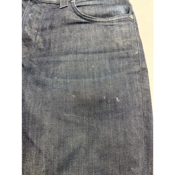 NUDIE Jeans GRIM TIM Men's Jeans W32 L34 Slim Fit Tapered Organic Dry Navy Dips - Picture 7 of 16